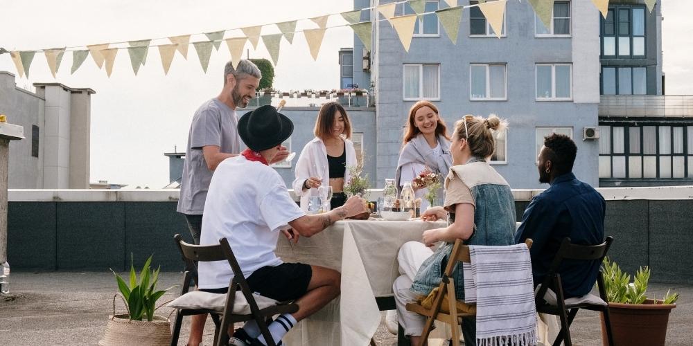 People at a social party