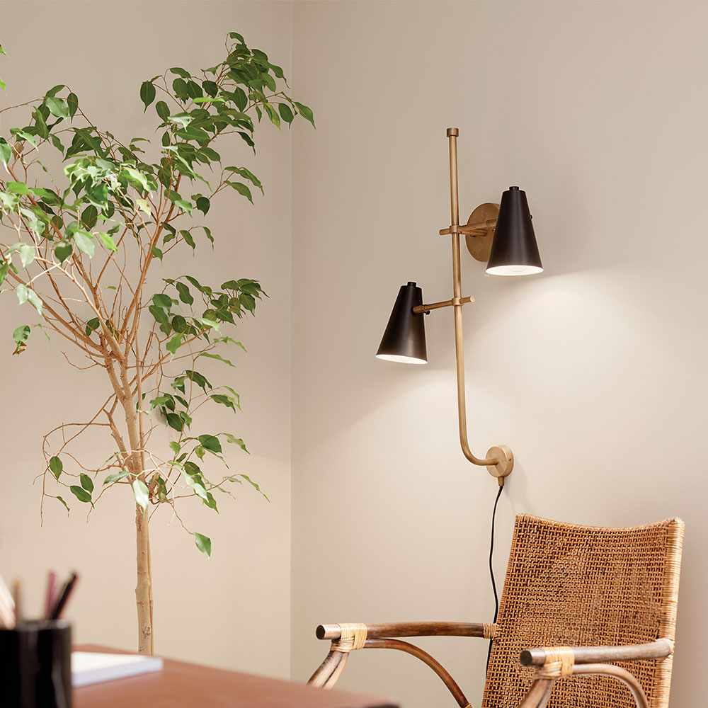 wall sconce in office