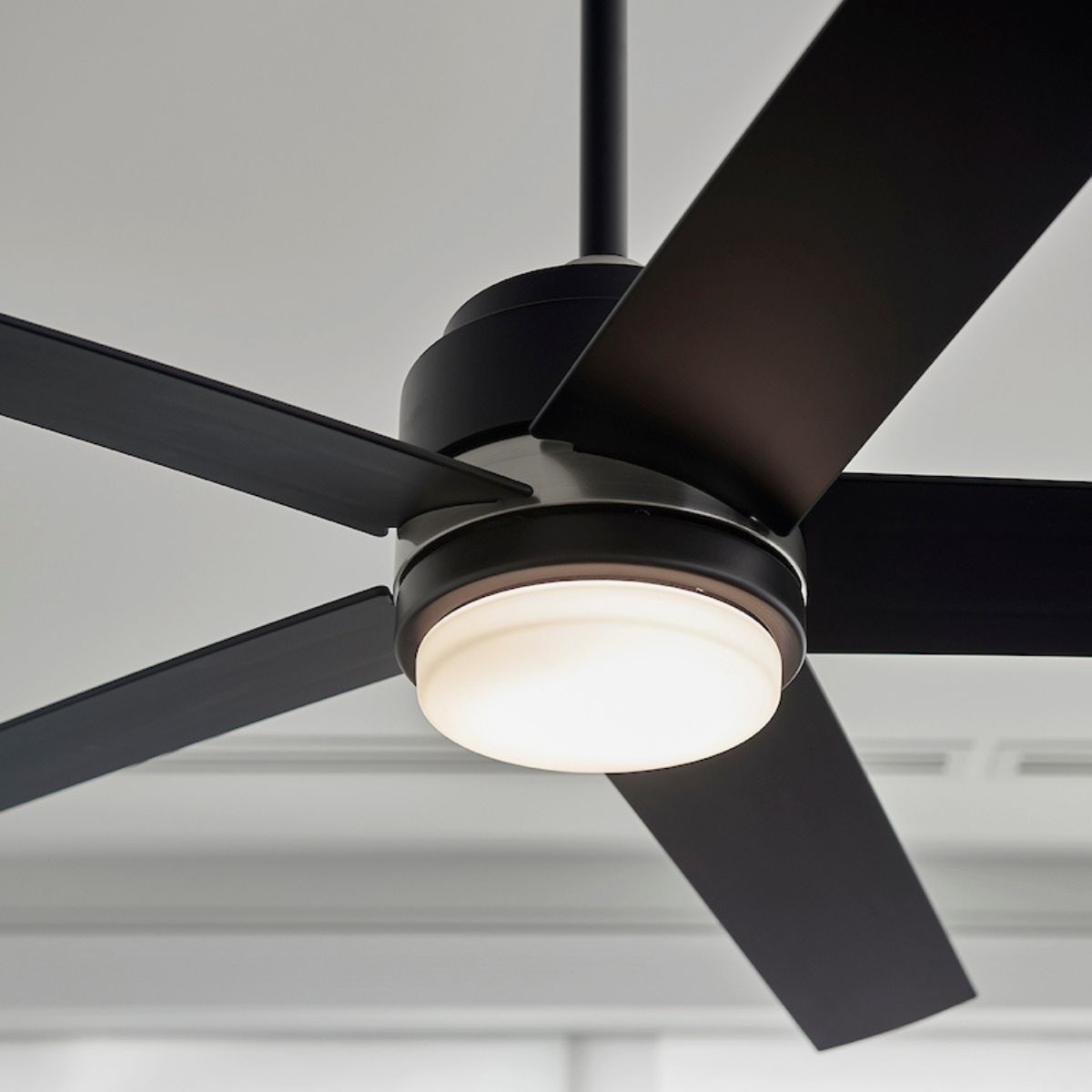 an overhead lighting fan