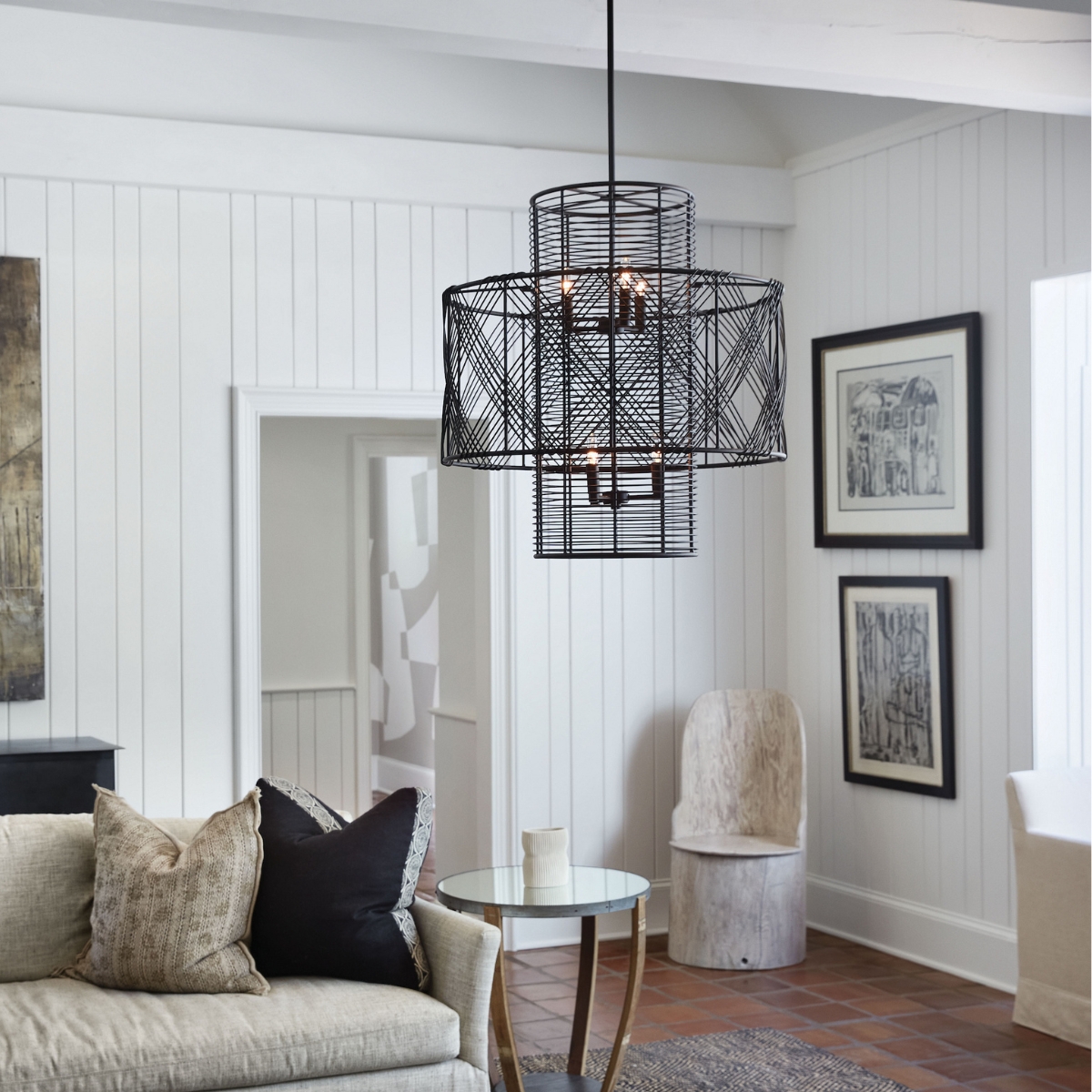 wooden living room light