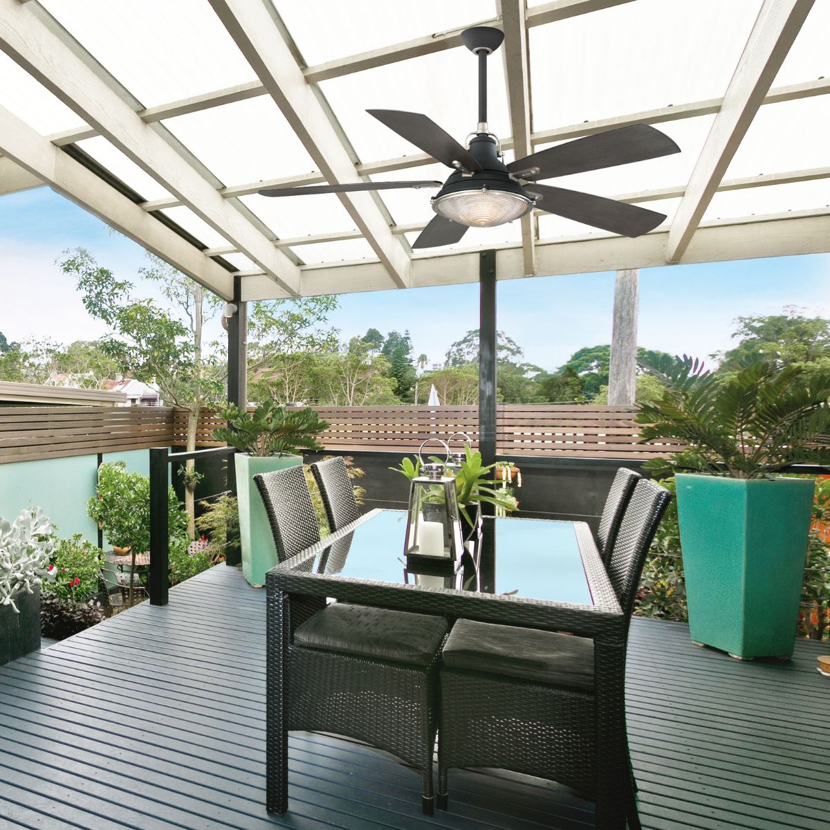 Image of a fan in an outdoor setting